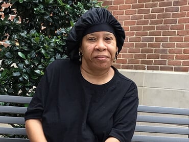 Lawanda Dawson smiles after therapy.